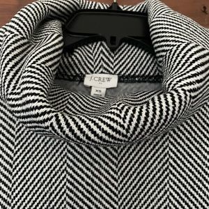 JCrew UK Black White Herringbone Knit Top XS